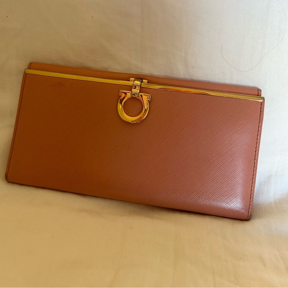 Salvatore Ferragamo Rose Leather Wallet